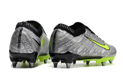 Men's Nike Air Zoom Mercurial Vapor 15 Elite SG Football Boots - Silver/Green/Black