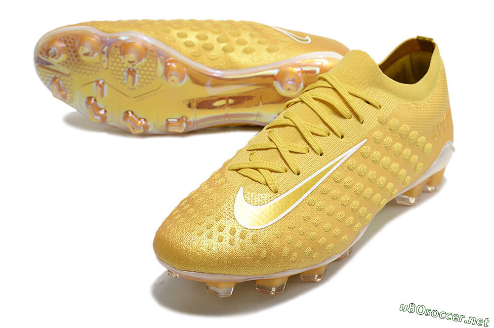 Men's Nike Phantom Ultra Venom FG Football Boots - Gold/White 3