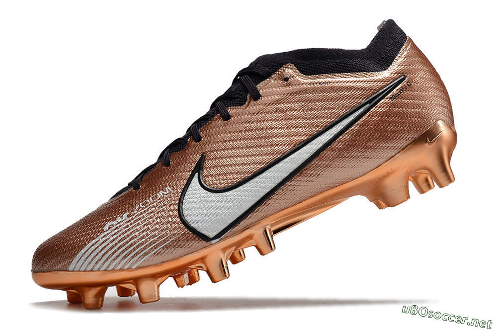 Men's Nike Air Zoom Mercurial Vapor 15 Elite AG Football Boots - Gold/White/Black 5