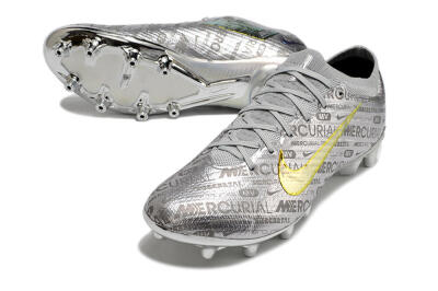 Men's Nike Air Zoom Mercurial Vapor 15 Elite AG Football Boots - Silver/Gold