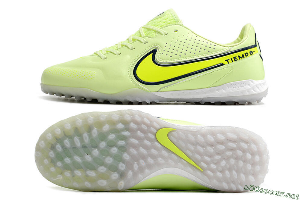 Men's Nike React Tiempo Legend 9 Pro TF Football Shoes - Green/Black 1