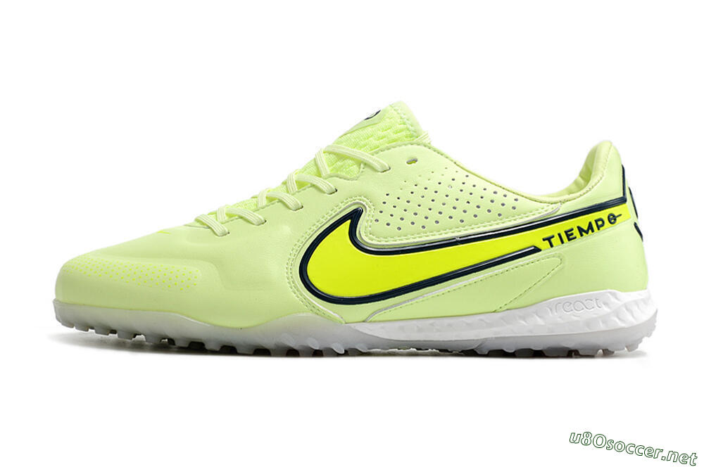 Men's Nike React Tiempo Legend 9 Pro TF Football Shoes - Green/Black 0