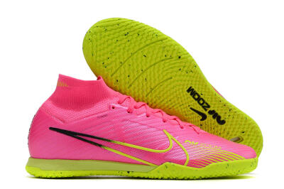 Men's Nike Air Zoom Mercurial Superfly 9 Elite IC Football Shoes - Pink/Green/Black