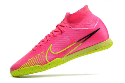 Men's Nike Air Zoom Mercurial Superfly 9 Elite IC Football Shoes - Pink/Green/Black