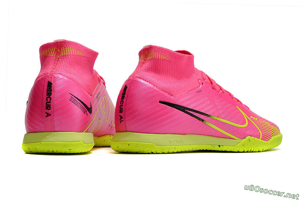 Men's Nike Air Zoom Mercurial Superfly 9 Elite IC Football Shoes - Pink/Green/Black 6