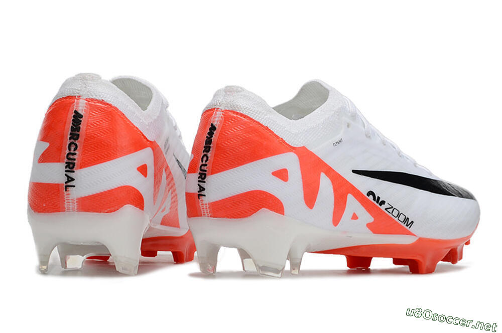 Men's Nike Air Zoom Mercurial Vapor 15 Elite FG Football Boots - White/Black/Red 6