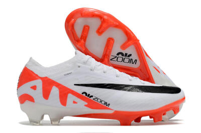 Men's Nike Air Zoom Mercurial Vapor 15 Elite FG Football Boots - White/Black/Red