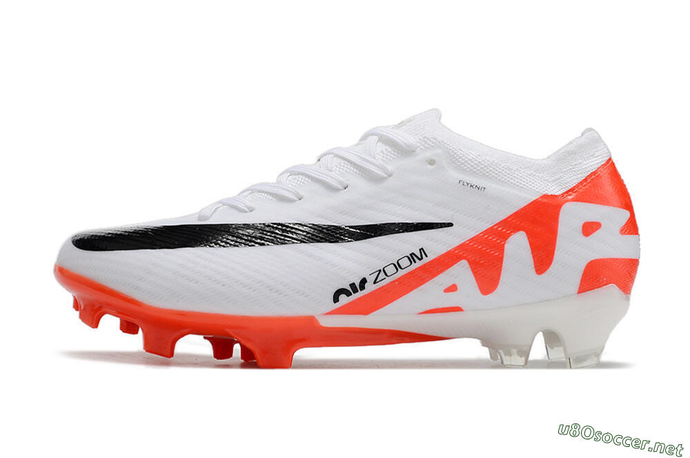 Men's Nike Air Zoom Mercurial Vapor 15 Elite FG Football Boots - White/Black/Red 0