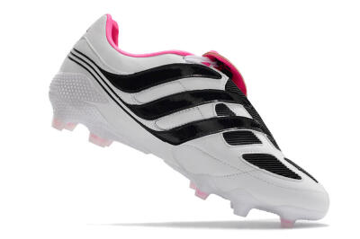 Men's Adidas Predator Precision FG Football Boots - White/Black/Pink