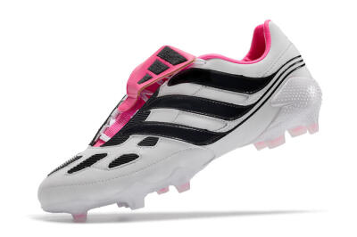 Men's Adidas Predator Precision FG Football Boots - White/Black/Pink