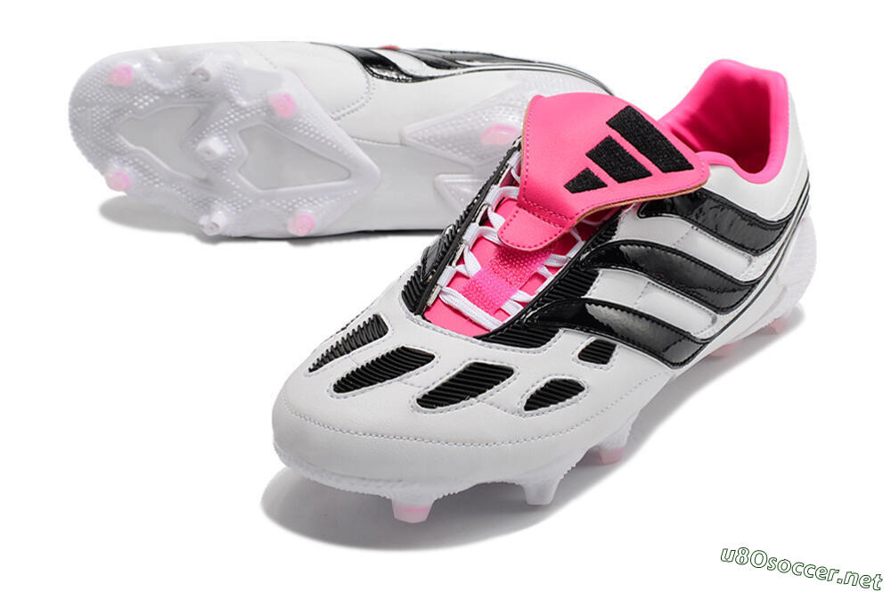 Men's Adidas Predator Precision FG Football Boots - White/Black/Pink 3
