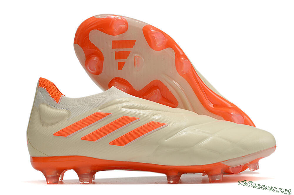 Men's Adidas Copa Pure+ FG Football Boots - White/Orange 2