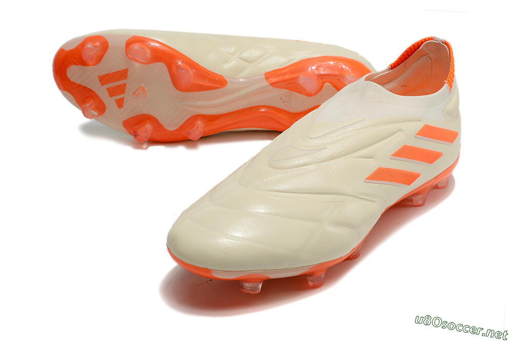 Men's Adidas Copa Pure+ FG Football Boots - White/Orange 3