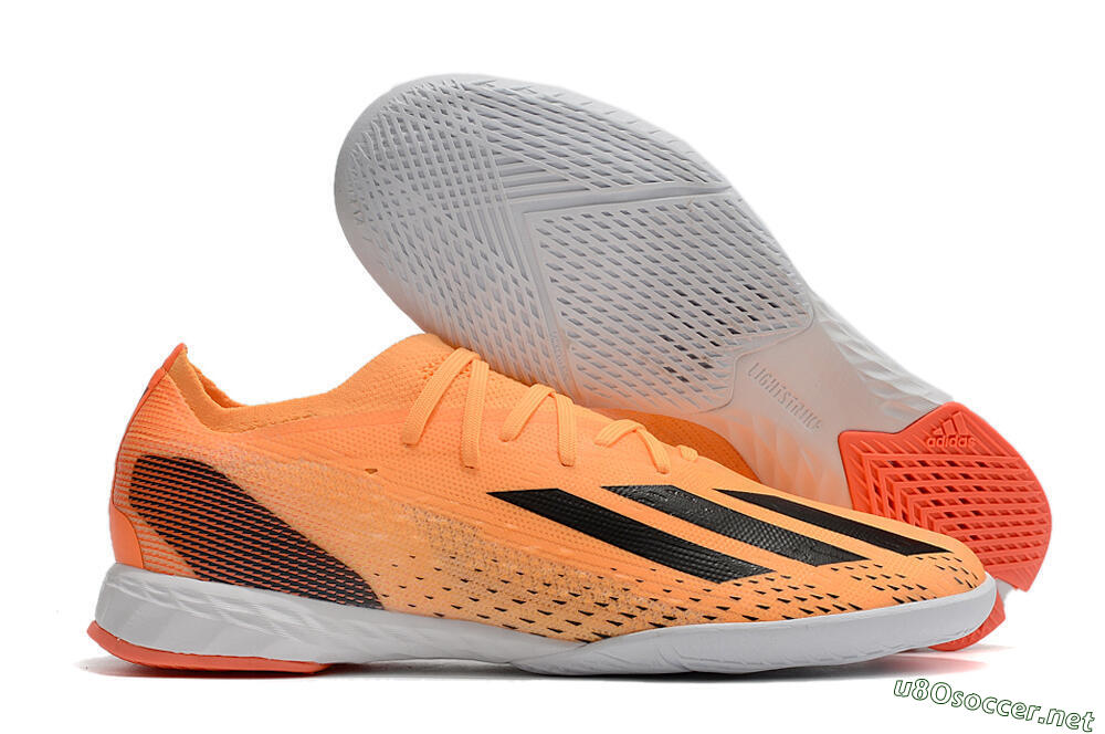 Men's Adidas X Speedportal.1 IC Football Shoes - Orange/Black 2