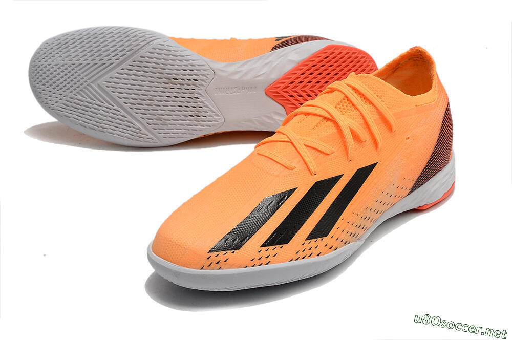 Men's Adidas X Speedportal.1 IC Football Shoes - Orange/Black 3