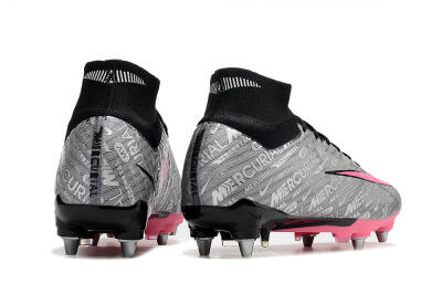 Men's Nike Air Zoom Mercurial Superfly 9 Elite SG Football Boots - Silver/Black/Pink
