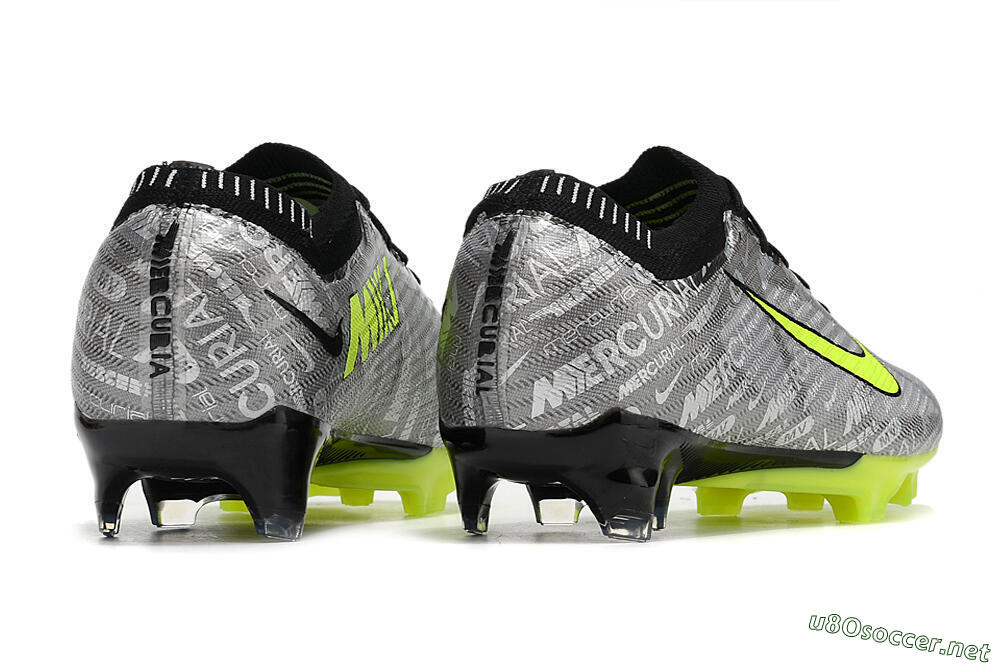 Unisex Nike AIR Zoom Mercurial Vapor 15 Elite FG Football Boots - Silver/Green/Black 6