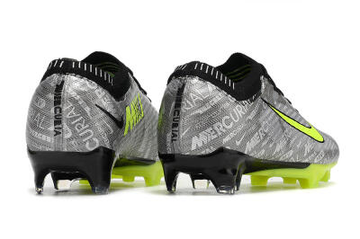 Unisex Nike AIR Zoom Mercurial Vapor 15 Elite FG Football Boots - Silver/Green/Black