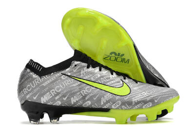 Unisex Nike AIR Zoom Mercurial Vapor 15 Elite FG Football Boots - Silver/Green/Black