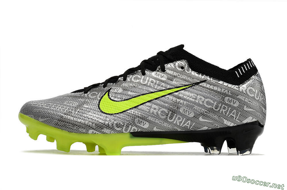 Unisex Nike AIR Zoom Mercurial Vapor 15 Elite FG Football Boots - Silver/Green/Black 0