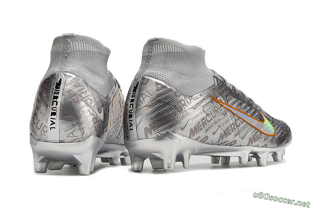 Men's Nike Air Zoom Mercurial Superfly 9 Elite AG Football Boots - Silver/Gold 6