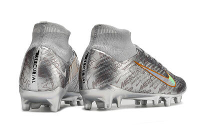 Men's Nike Air Zoom Mercurial Superfly 9 Elite AG Football Boots - Silver/Gold