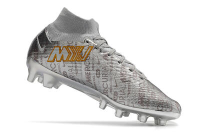 Men's Nike Air Zoom Mercurial Superfly 9 Elite AG Football Boots - Silver/Gold
