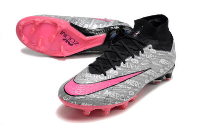 Men's Nike Air Zoom Mercurial Superfly 9 Elite AG Football Boots - Silver/Black/Pink