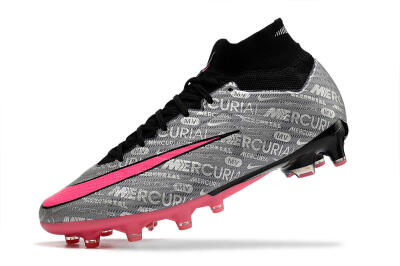 Men's Nike Air Zoom Mercurial Superfly 9 Elite AG Football Boots - Silver/Black/Pink
