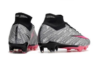 Men's Nike Air Zoom Mercurial Superfly 9 Elite AG Football Boots - Silver/Black/Pink
