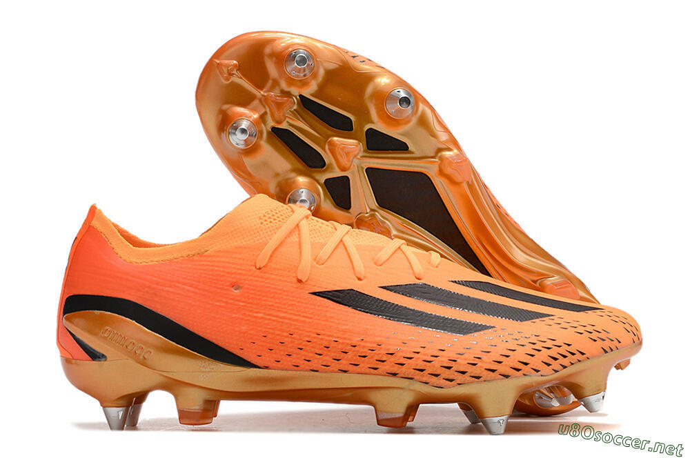 Men's Adidas X Speedportal.1 SG Football Boots - Orange/Black 2