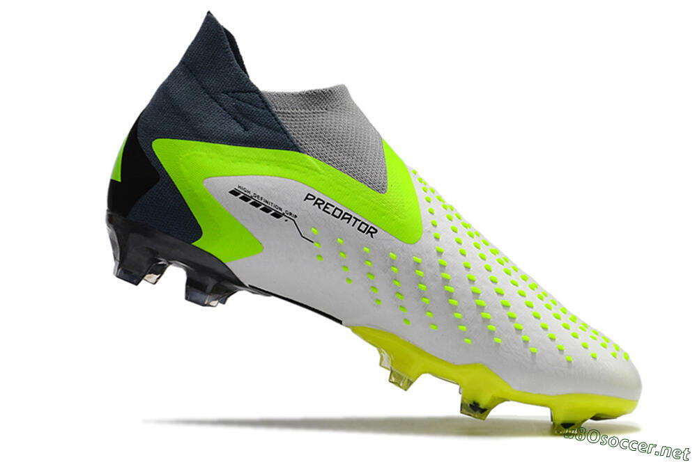 Men's Adidas Predator Accuracy+ FG Football Boots - White/Black/Green 4