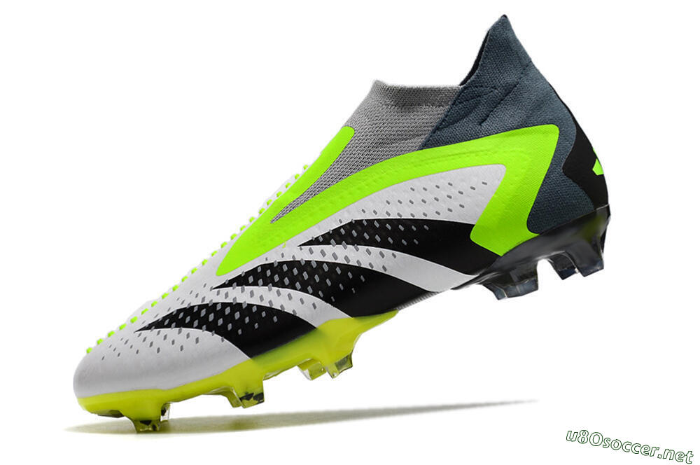 Men's Adidas Predator Accuracy+ FG Football Boots - White/Black/Green 5