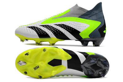Men's Adidas Predator Accuracy+ FG Football Boots - White/Black/Green