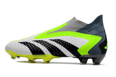 Men's Adidas Predator Accuracy+ FG Football Boots - White/Black/Green