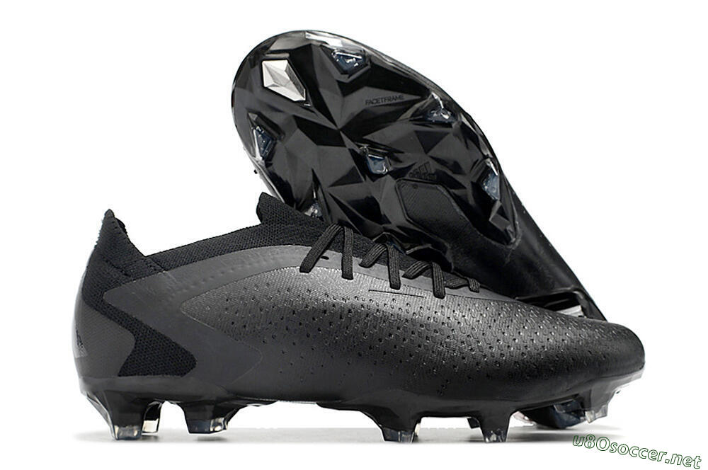 Men's Adidas Predator Accuracy.1 Low FG Football Boots - Black/Black 2