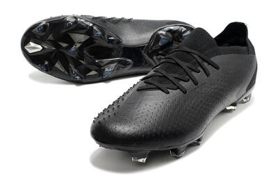 Men's Adidas Predator Accuracy.1 Low FG Football Boots - Black/Black