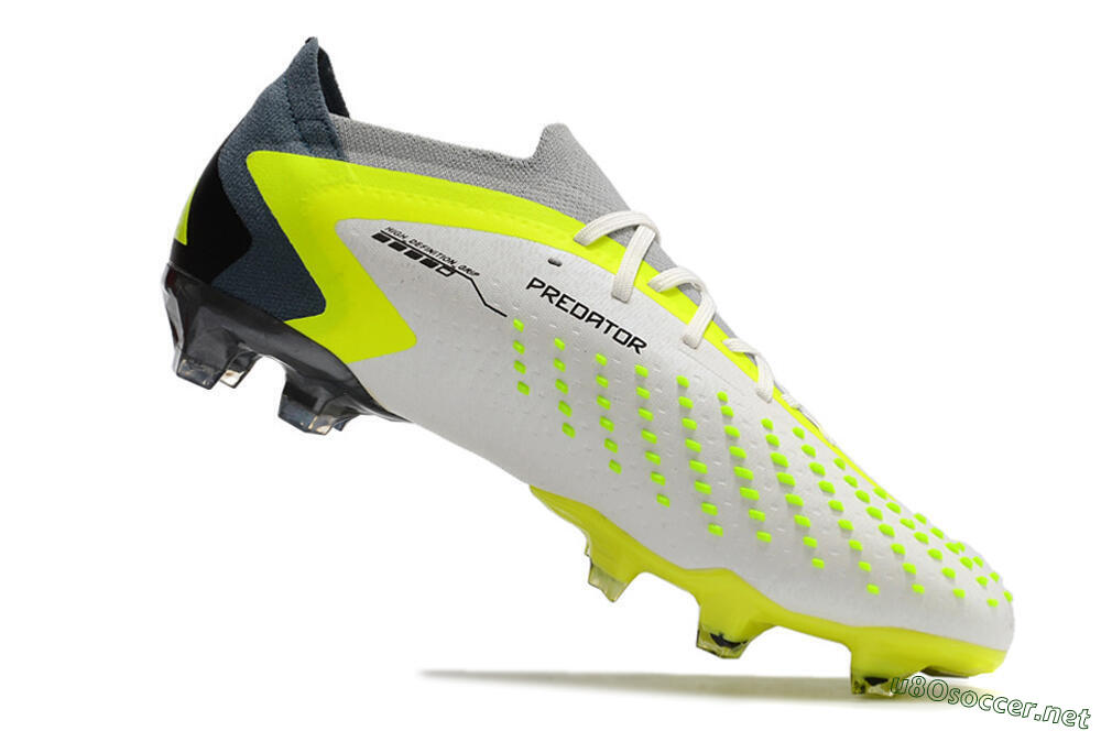 Men's Adidas Predator Accuracy.1 Low FG Football Boots - White/Black/Green 4