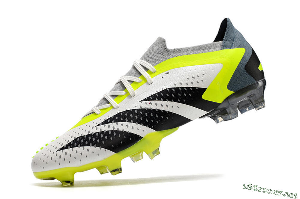 Men's Adidas Predator Accuracy.1 Low FG Football Boots - White/Black/Green 5