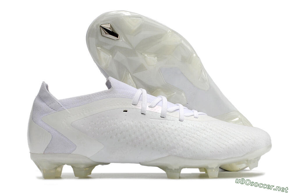 Men's Adidas Predator Accuracy.1 Low FG Football Boots - White/White 2