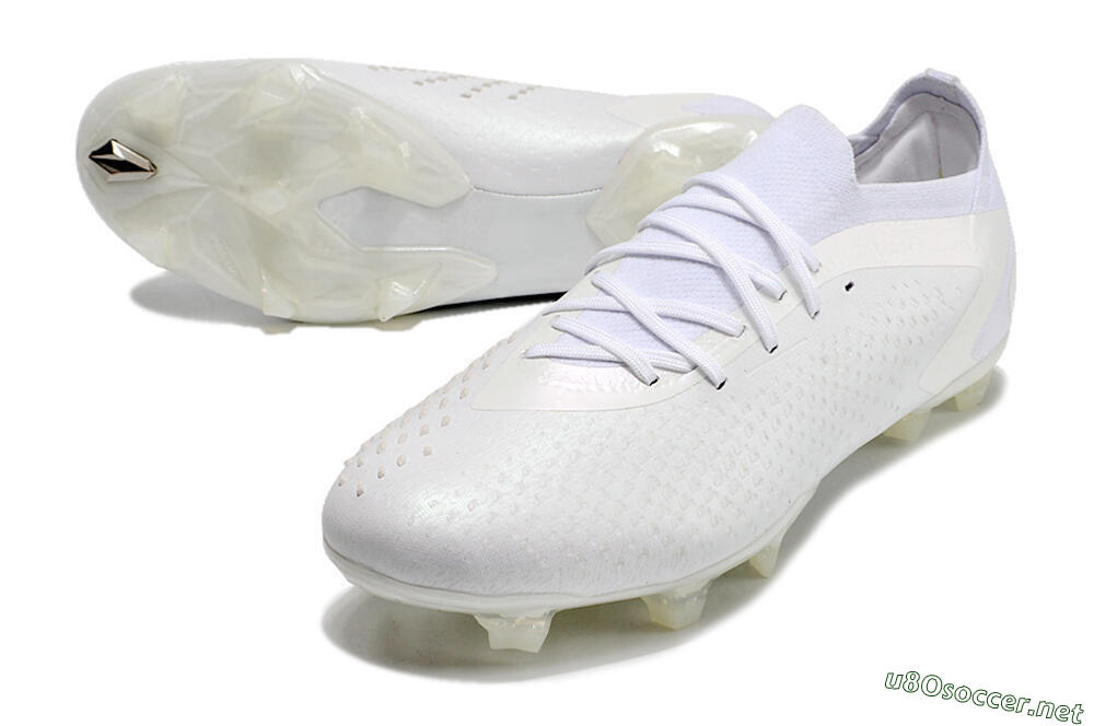 Men's Adidas Predator Accuracy.1 Low FG Football Boots - White/White 3