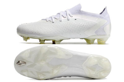 Men's Adidas Predator Accuracy.1 Low FG Football Boots - White/White