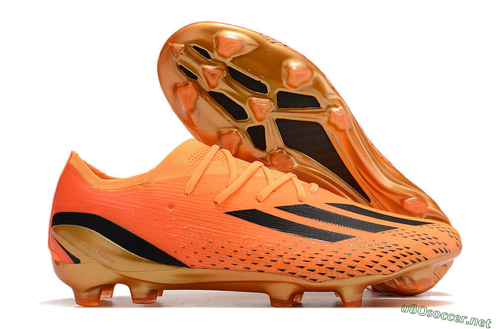 Men's Adidas X Speedportal.1 FG Football Boots - Orange/Black 2