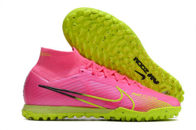 Men's Nike Air Zoom Mercurial Superfly 9 Elite TF Football Shoes - Pink/Green/Black