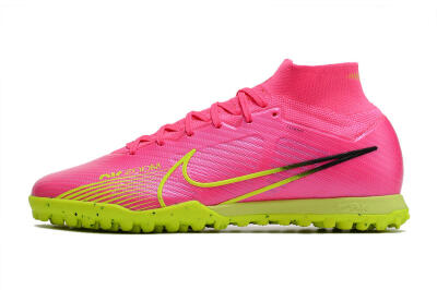Men's Nike Air Zoom Mercurial Superfly 9 Elite TF Football Shoes - Pink/Green/Black