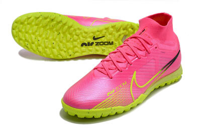 Men's Nike Air Zoom Mercurial Superfly 9 Elite TF Football Shoes - Pink/Green/Black