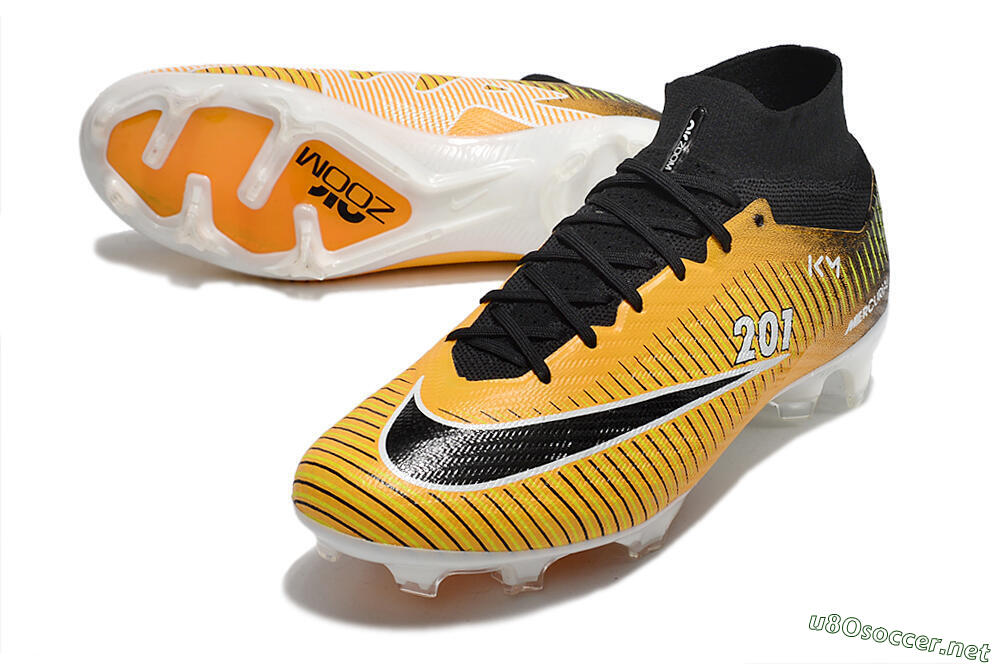 Men's Nike Air Zoom Mercurial Superfly 9 Elite FG Football Boots - Yellow/Black/White 3