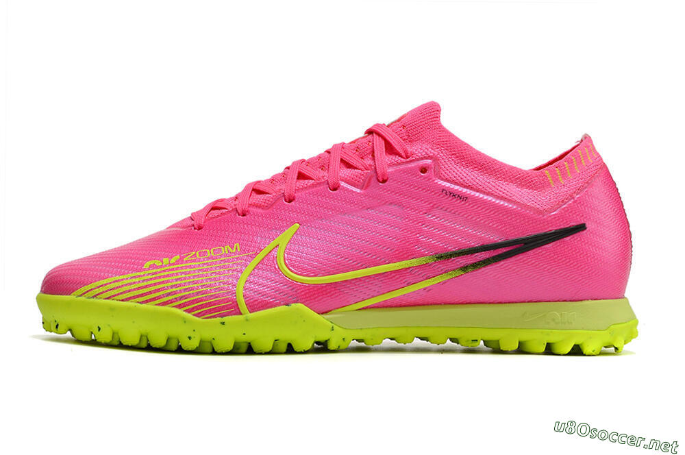 Men's Nike Air Zoom Mercurial Vapor 15 Elite TF Football Shoes - Pink/Green/Black 0