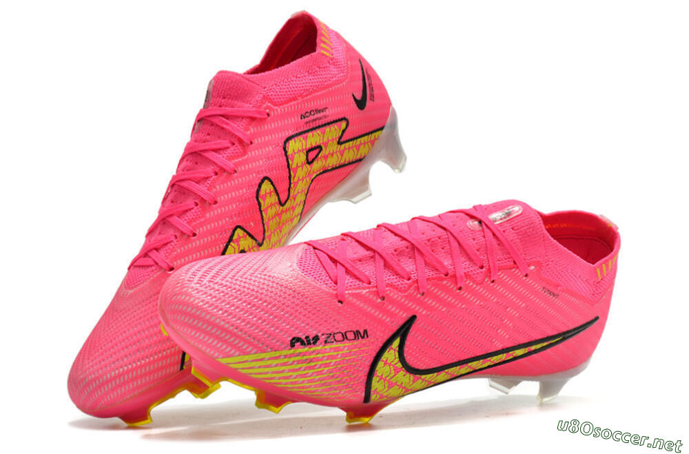Unisex Nike Air Zoom Mercurial Vapor 15 Elite FG Football Boots - Pink/Yellow 6