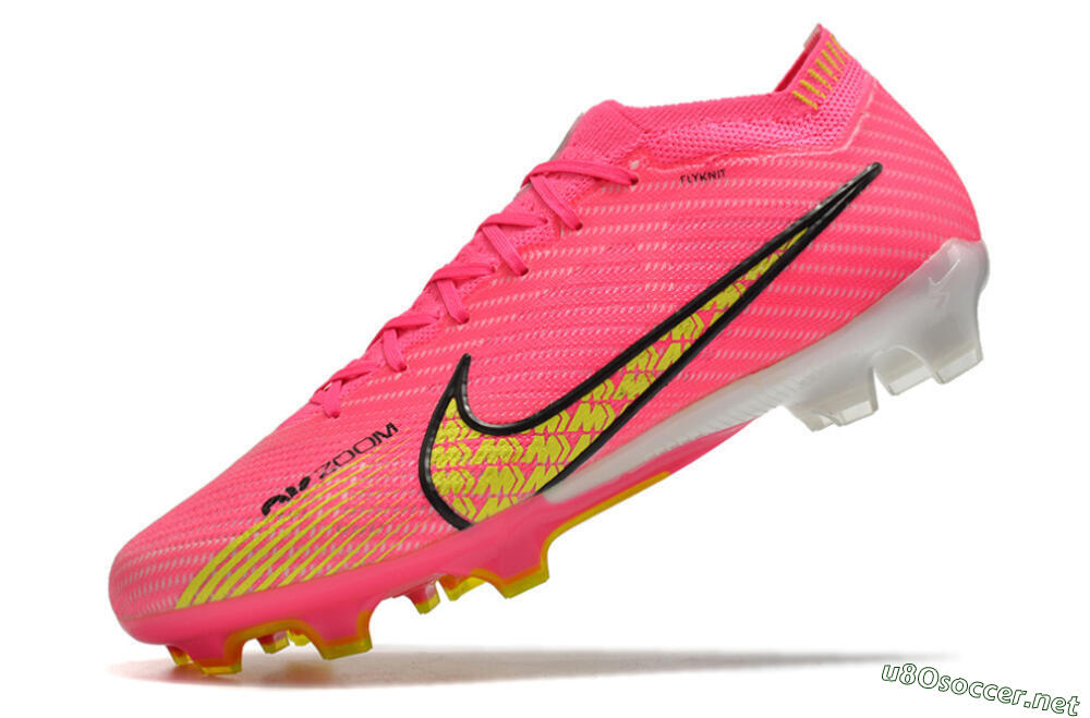 Unisex Nike Air Zoom Mercurial Vapor 15 Elite FG Football Boots - Pink/Yellow 8